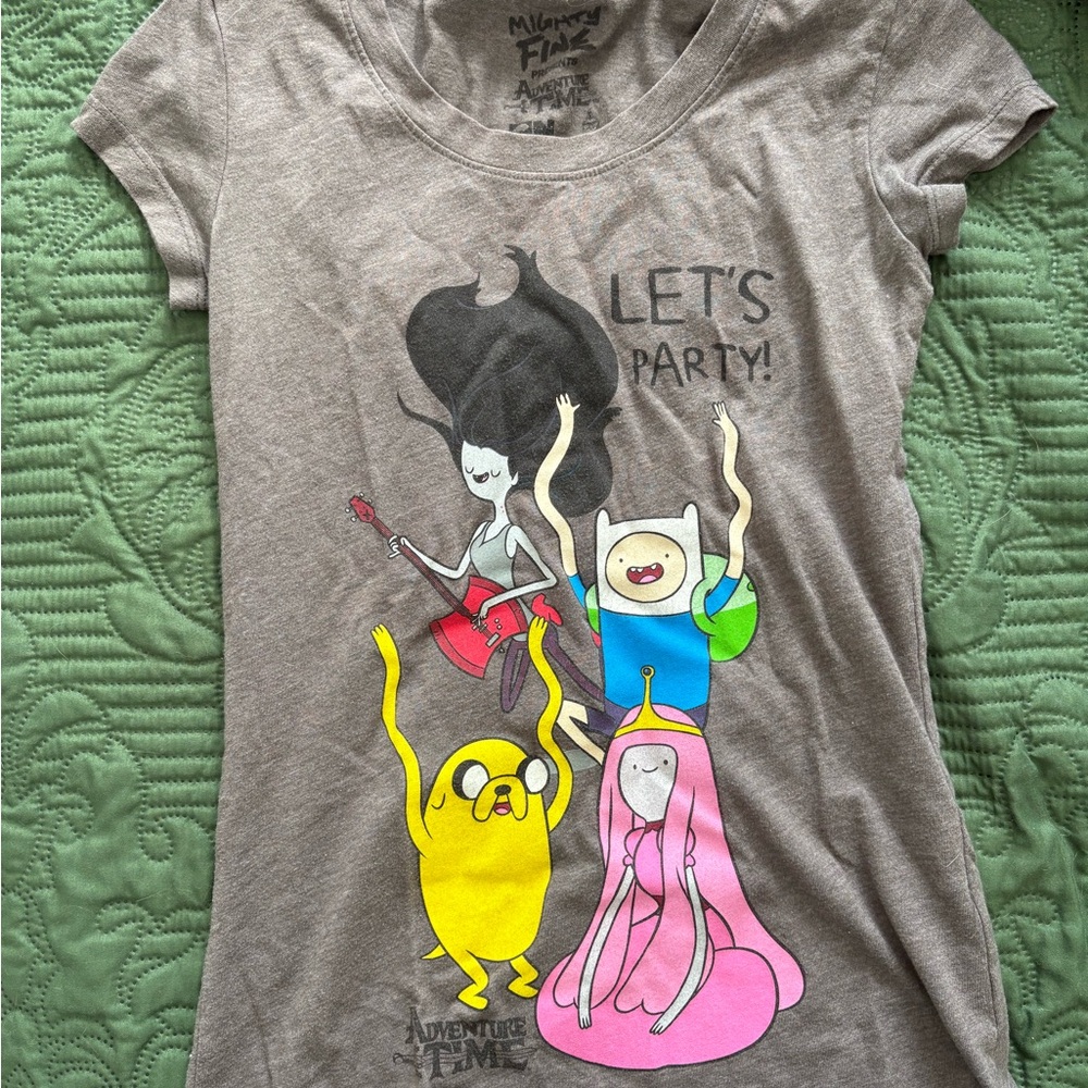 Mighty Fine Adventure Time Tee in Gray
